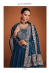 Veera By Ashirwad Heavy Premium Silk With Embroidery Sequence Work Gown With Dupatta Wholesalers In Delhi